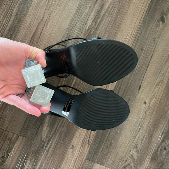 Lulus Shoes Women’s 7 Isabella Black Lucite Heels Mob Wife Night Out Baddie - Picture 8 of 8